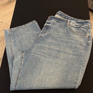 Wild Fable Denim Blue High-Rise Curvy Straight Leg Jeans